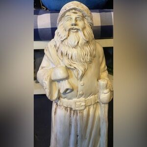 Unique,  tall, aged and distressed Santa Statue newlyfinished 15”